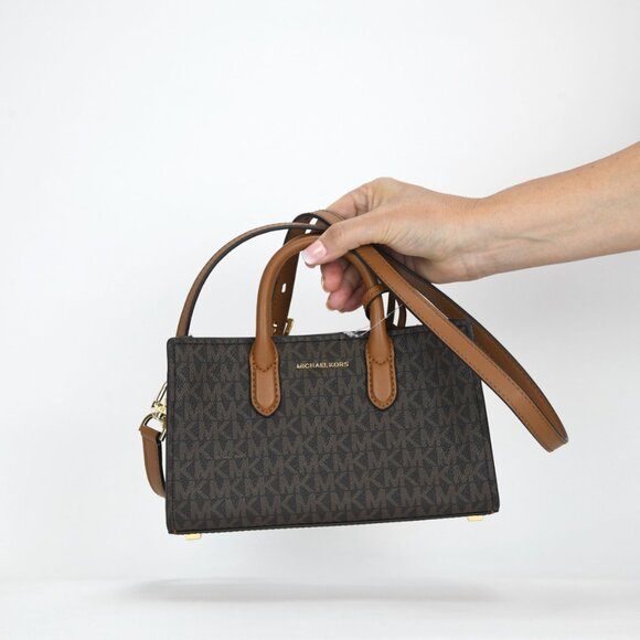 Michael Kors Scarlett Logo Extra Small East West Crossbody Bag - Brn/Acorn - Picture 5 of 11